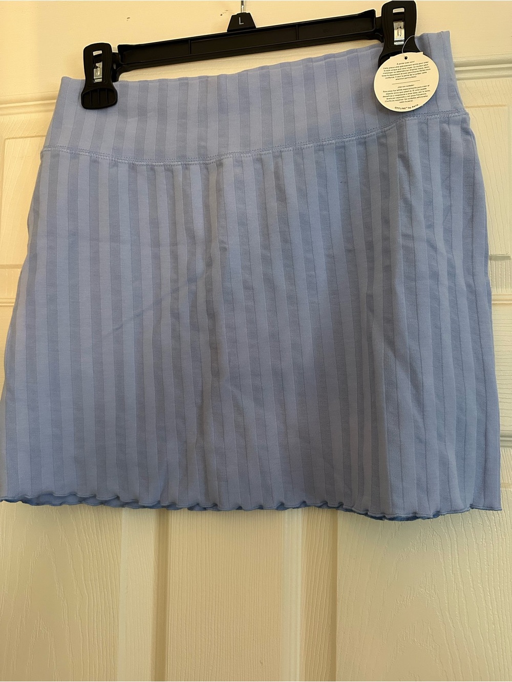 Offline by Aerie Light Blue Ribbed Mini Skirt - size medium